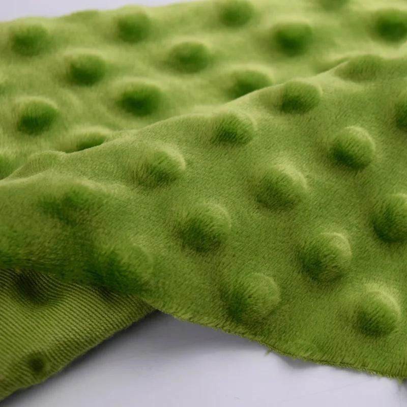 1 Yard Super Soft Minky Dot Fabric Sewing Baby Blanket Toys Material Antipilling Eco-Friendly Polyester Handwork Plush Fabric