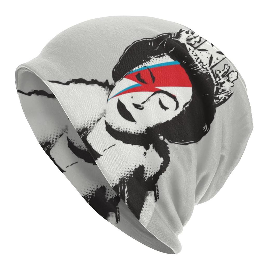 Banksy Art Graffiti Girl Heart Balloon Slouchy Beanie Unisex Women Hip Hop Winter Warm Skullies Beanies Hats Adult Knit Bonnet Cap