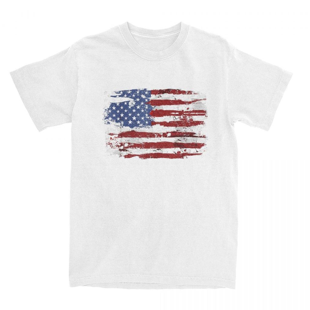 Футболка с американским флагом США Соединенные Штаты Америки США 4 июля Летние футболки Хлопковая футболка для мужчин Футболки с коротким рукавом