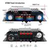 BT-998 Four-Channel Bluetooth 12V Car/Home Power Amplifier