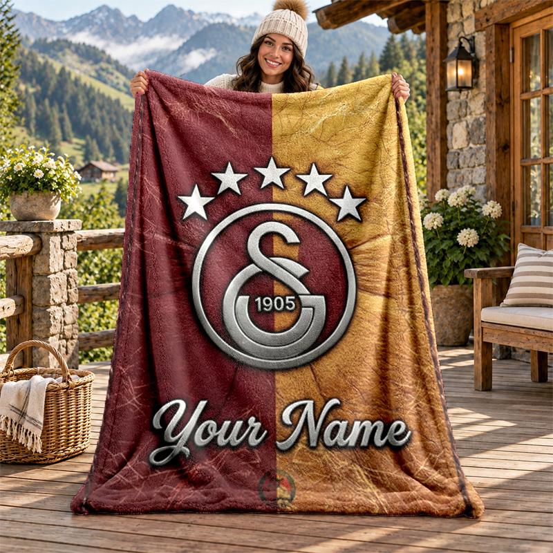 Фланелевое одеяло Galatasaray с индивидуальным именем, персонализированное, мягкое, теплое, плюшевое покрывало, индивидуальный подарок для семьи и друзей