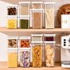 Large Capacity Kitchen Food Storage Canisters Transparent Plastic Miscellaneous Grain Jar Moisture-Proof Multigrain Organizer