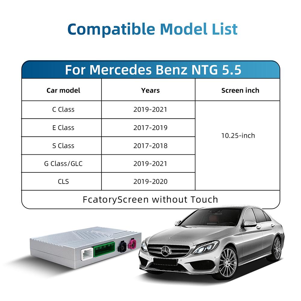 Беспроводной комплект для модернизации CarPlay Android Auto, декодер, интерфейс CarPlay для системы Mercedes Benz NTG 5.5 COMAND 2017-2019