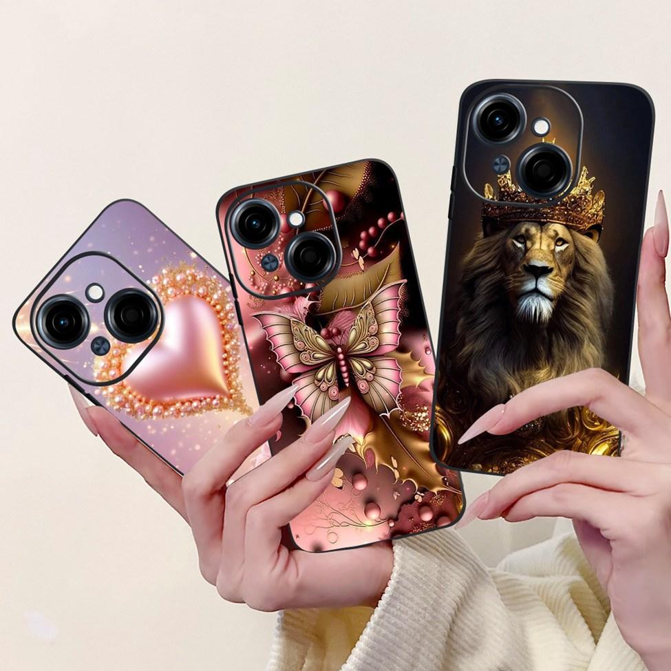 6.67'' For Tecno Spark Go 1 Case Pop 9 Cover Cute Cat Cartoon Fashion Butterfly Boy Girl Back Cover For Tecno Pop 9 Phone Case