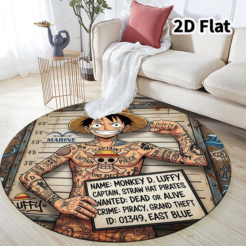One Piece Round Area Rug Carpet Rug For Living Room Bedroom Sofa Playroom Decor Nonslip Floor Mat