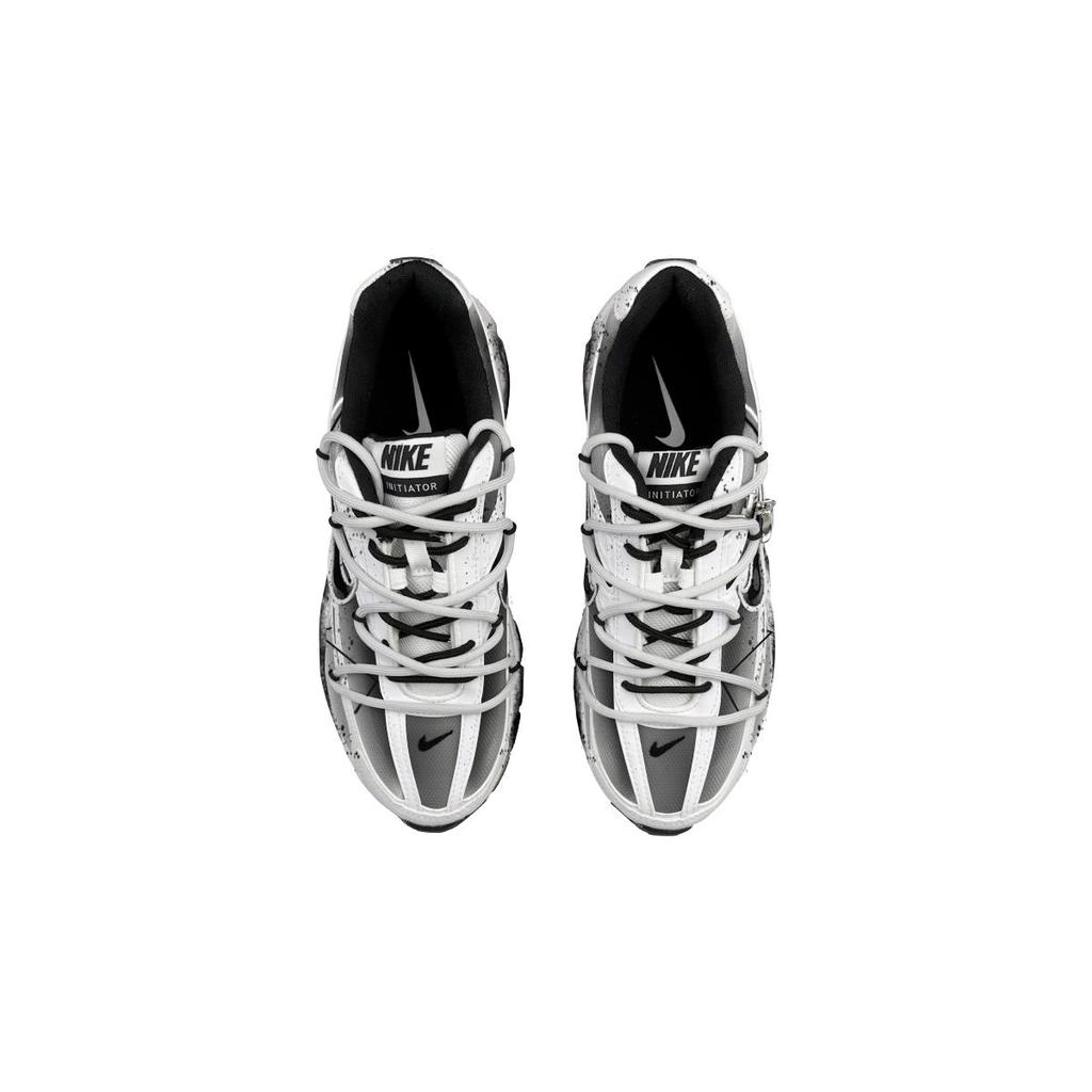 Nike Initiator Low top Casual City Commuting Running Shoes Men's Black White Gray 394055-100(Team47-InBOX)