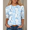 Women's T Shirt Tee Print Daily Casual Long Sleeve White Spring Fall