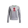 Under Armour X Sesame Street Letter And Number Pattern Printed Sports Crewneck Sweatshirt Women Sweatshirt Gray 1369637-011
