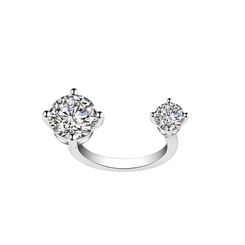 Кольцо с асимметричным дизайном, инкрустированное цирконами, с ощущением холодного ветра, высокое качество, женское кольцо на указательный палец