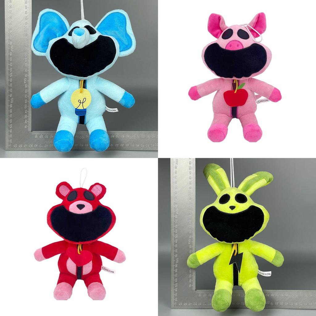 Smiling Critters Terrifying Smiling Animal Series Plush Toy Pink Pig Stuffed Animal 30cm Pp Cotton Filling