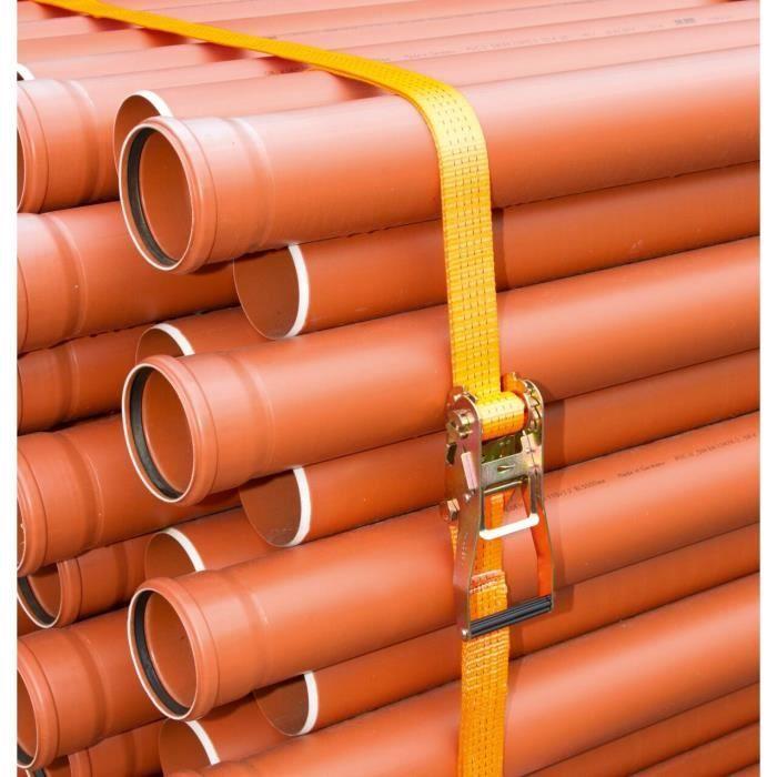 Sangle d'arrimage - kerbl - orange - 8 m x 50 mm - tissu polyester - protection uv