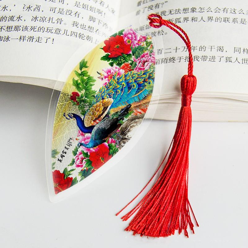 Ancient Chinese Landscape Painting Bookmark Beautiful Beautiful Leaf Vein Bookmark Gift To Classmates and Friends