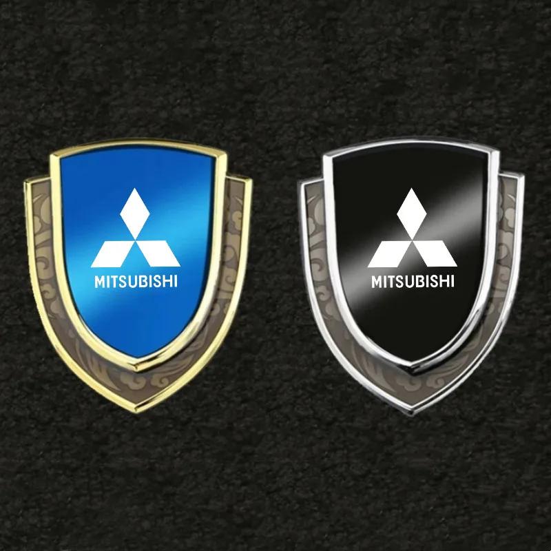 Metal Car Door Trunk Fender Decoration Shield Protective Sticker for Mitsubishi Outlander ASX Pajero Sport L200