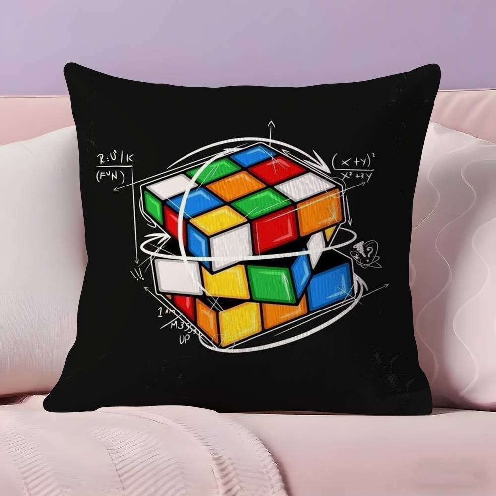 Игровой чехол для подушки R-Rubik C-Cube Ультрамягкая, приятная для кожи ткань Облачный комфорт и скрытая молния