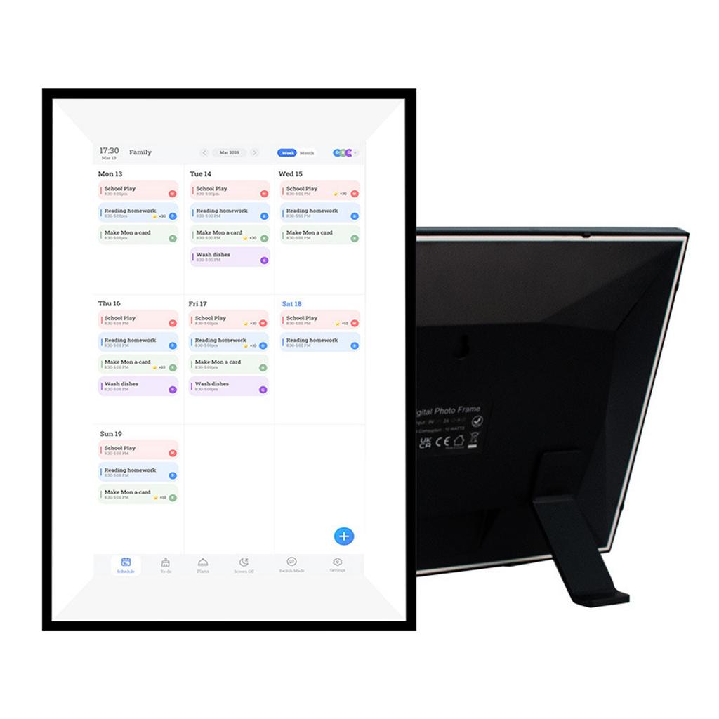 Умный цифровой календарь 10,1 дюйма HD сенсорный экран семейный планировщик со сменной цифровой фоторамкой