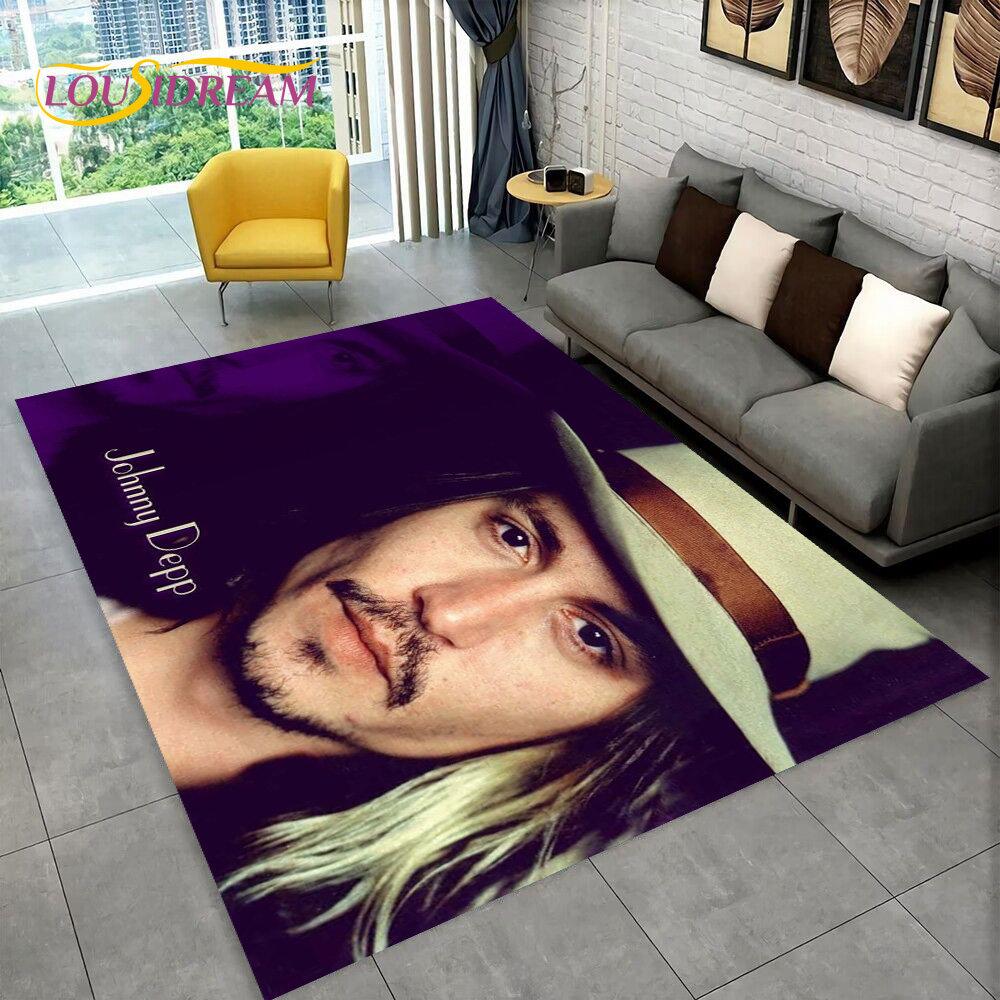 3D-печать Серия Джонни Деппа Ковер, Ковер для Дома Гостиной Спальни Дивана Прихожей Кухни, Нескользящий Коврик для Пола HD