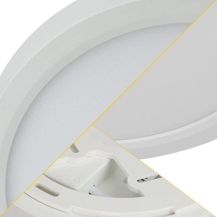 Plafonnier LED - NETTLIFE - Ø22 cm plate ronde - 15W - Blanc chaud 3000K - Métal