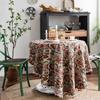 Circular Cotton Tablecloth With Geometric Bohemian Thick Decorative Dining Cover American Style Kitchen