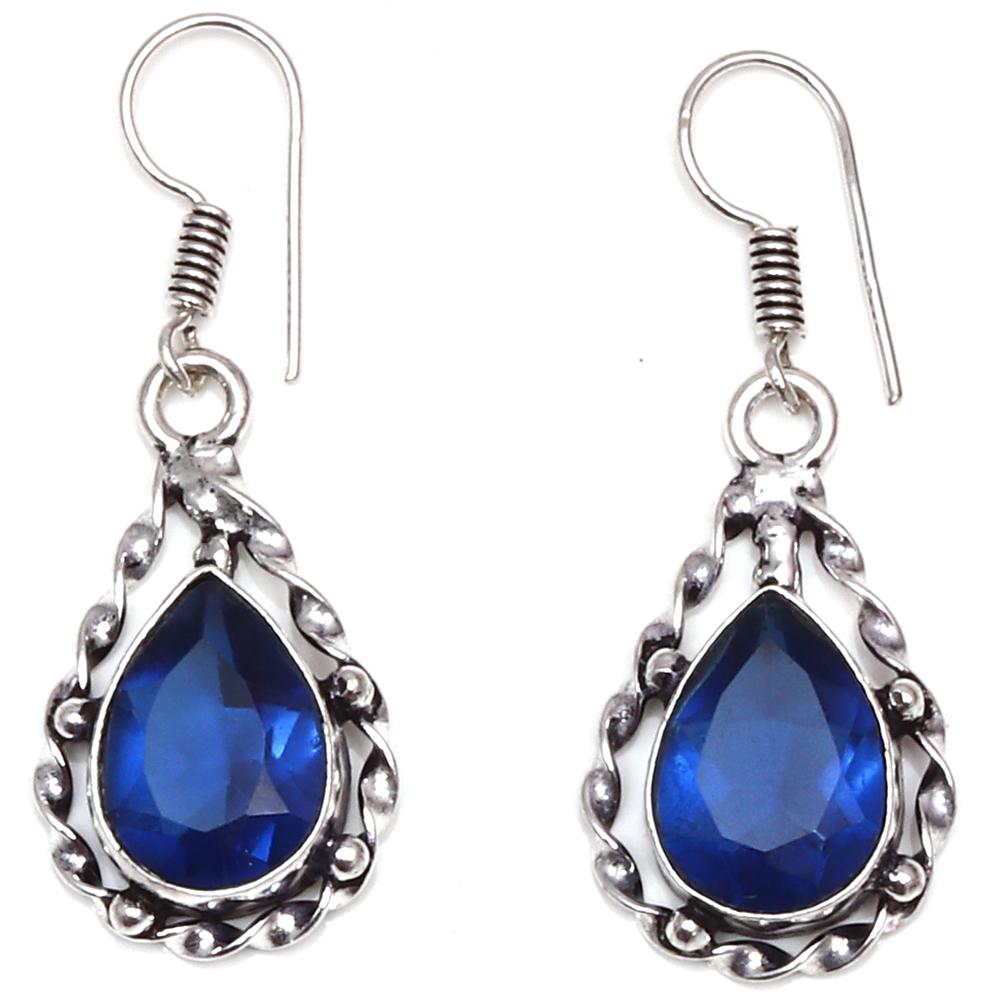 Комплект украшений из граненого синего кружевного агата и швейцарского синего кварца, колье 16-18 дюймов