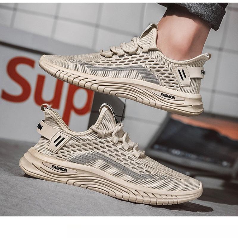 Мужская обувь Fly Woven Дышащая Спортивная и Повседневная Обувь Корейская Версия Универсальная Мягкая Подошва Противоскользящая Обувь для Вождения Одной Ногой