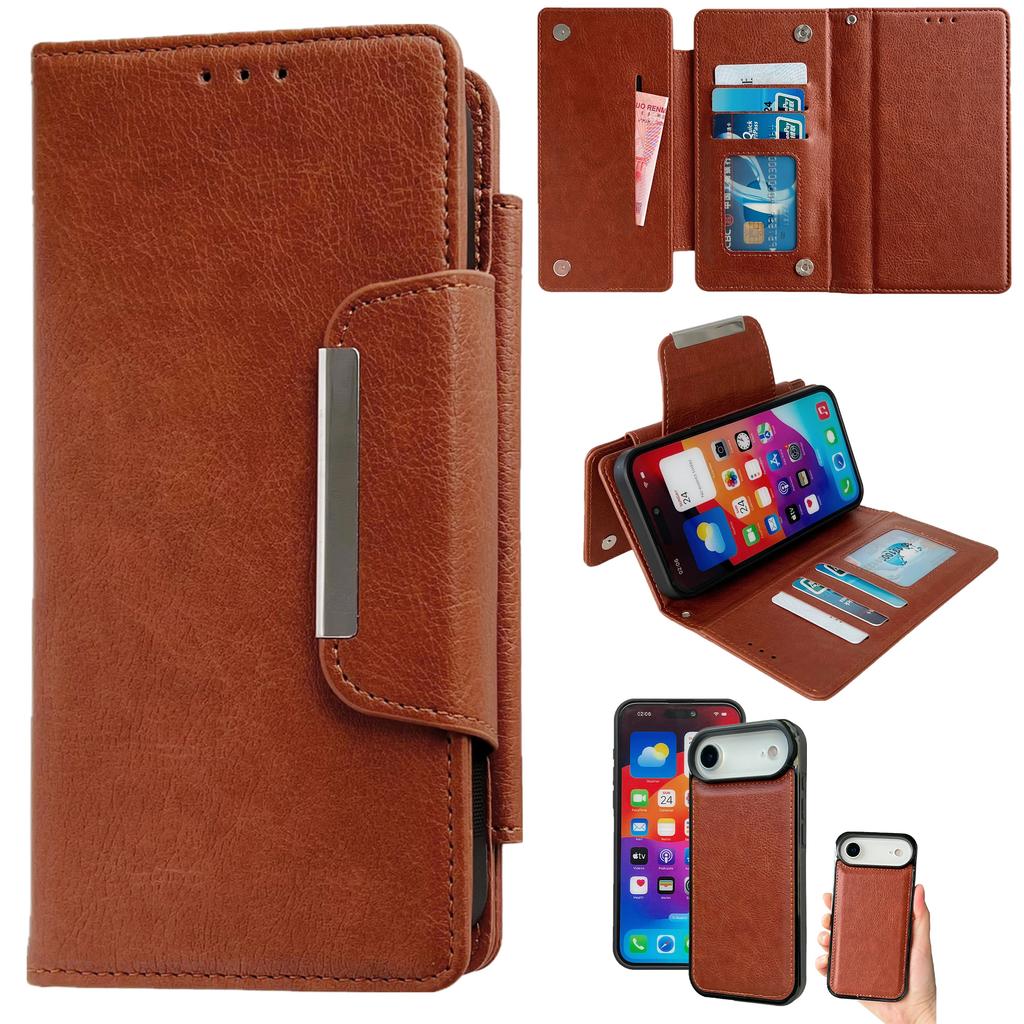 Для iPhone Air Чехол Съемный 2 в 1 Магнитная застежка PU Кожаный Кошелек Чехол для телефона