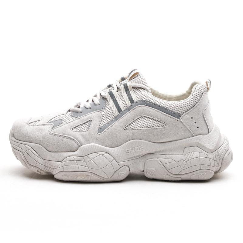 Весна и осень 2025 года новая мужская обувь корейская версия кроссовок для папы тренд светоотражающая спортивная обувь мужская студенческая повседневная обувь