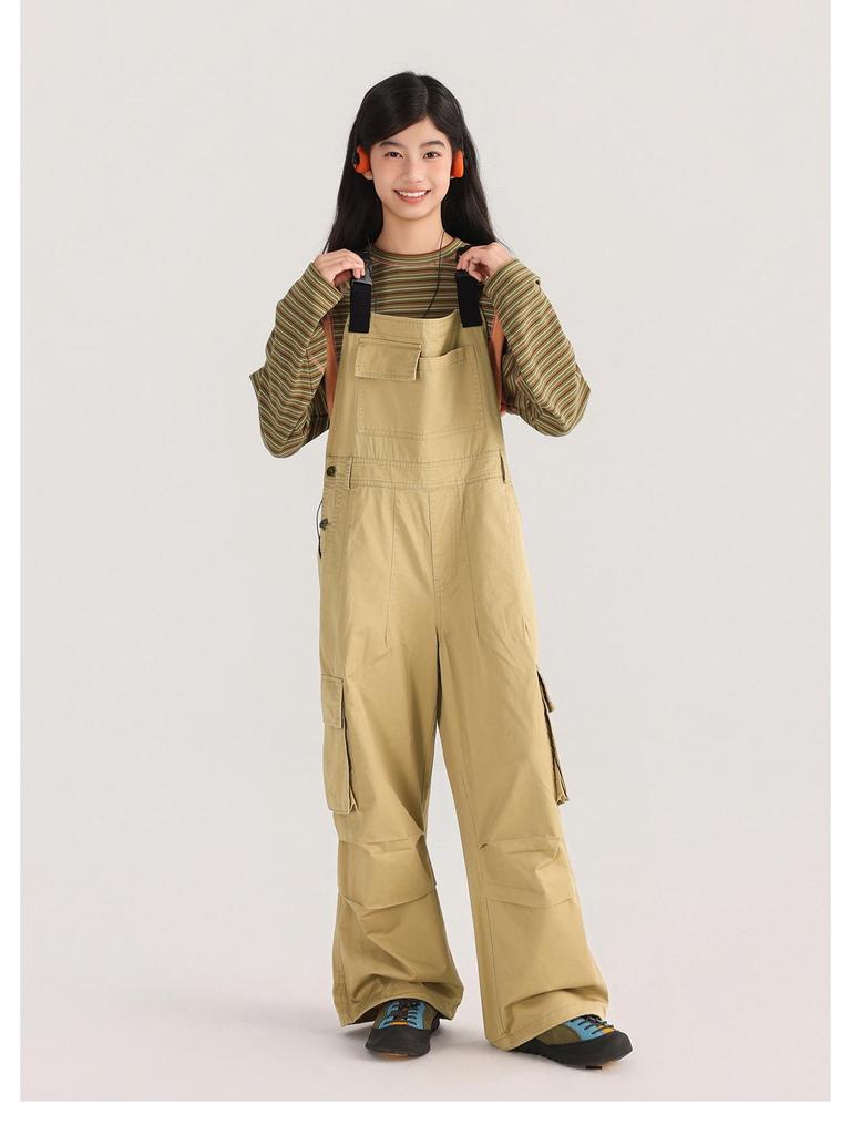 Дышащие хлопковые комбинезоны для девочек из Тао-Тауна - Модные и свободного кроя для учениц средней школы, Идеальны для весны и осени.