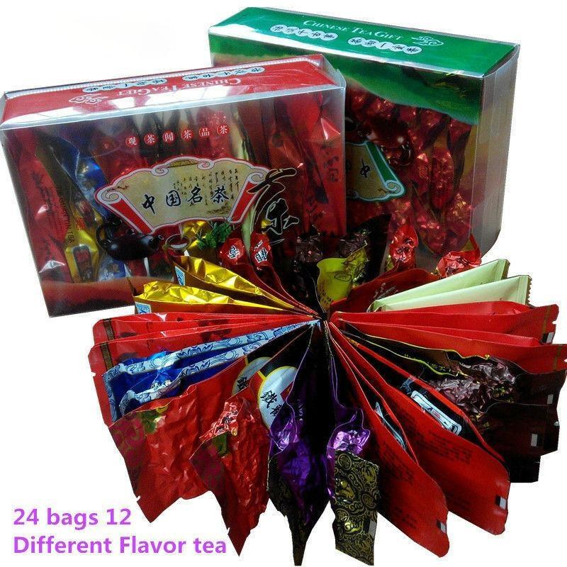 24 Bags Different Oolong Tea Tieguanyin Pu Erh Tea Flower Herbal Tea Health Food