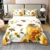 Honey Duvet Cover Sets For Kids Queen Size Quilt Covers Lightweight Down Bedroom Decor 2 Pillowcases 1 Duvet Cover No Comforter