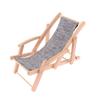 1:12 Dollhouse Miniature Beach Chair Deck Chair Model Living Scene Decor Toy Doll House Accessories