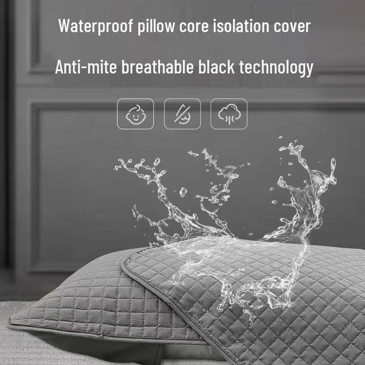 Стеганый чехол-протектор для подушки против пота и масла