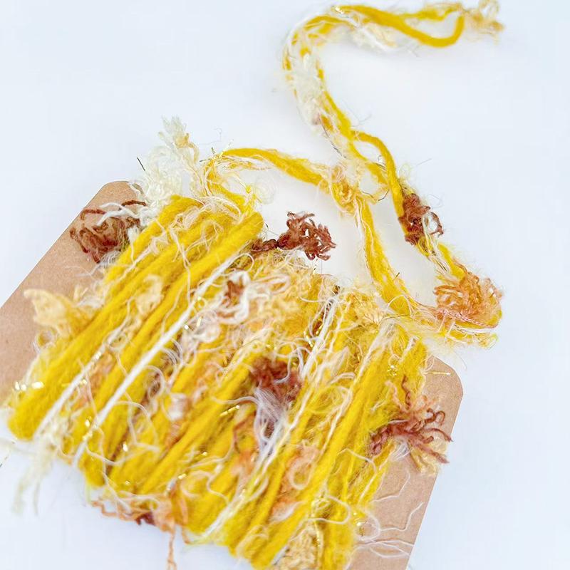 2 М Раскрашенные вручную резинки для волос из пряжи Полиэстеровая пряжа Сделай сам Рождественские поделки Бохо-шик Рождественские наборы для рукоделия