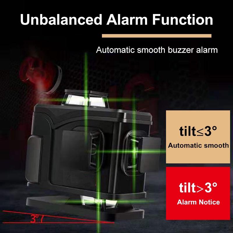 16 Зеленых Линий Лазерный Уровень+Пульт Дистанционного Управления 3D Самовыравнивающийся 360 Горизонтальный И Вертикальный Перекрестный Наружный Мощный Лазер