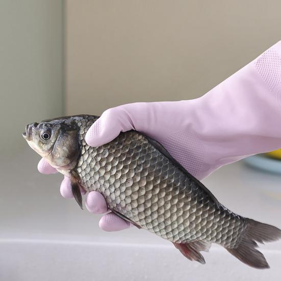 1 пара нитриловых перчаток для уборки, многоразовые, водонепроницаемые, устойчивые к разрывам, кухонные перчатки для мытья посуды, хозяйственные перчатки