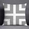 Gray Low White Flower Pattern Home Decoration Pillowcase Square Pillowcase Home Office Decoration Cushion Cover