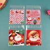 100 шт. Рождественский подарочный пакет, самоклеящийся пакет для упаковки печенья и конфет, подарочный пакет на годовщину, пластиковый пакет для выпечки закусок