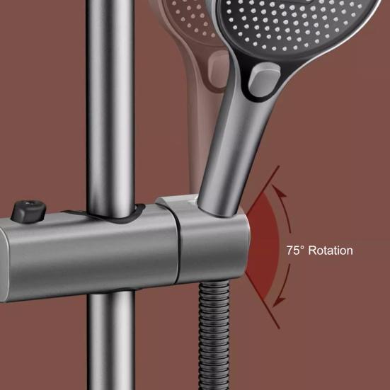 Держатель насадки для душа Регулируемый душ Съемный поворот на 360 градусов Легко устанавливаемый кронштейн Гибкий распылитель для ванной комнаты