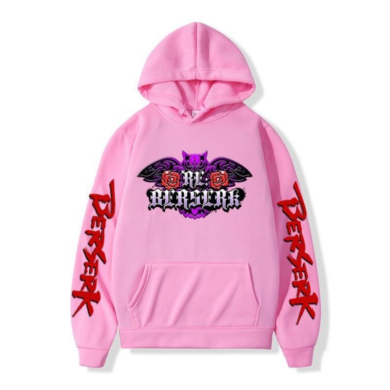 Berserk Anime Hoodie Men - Streetwear Oversized Pullover With Printed Design Fleece-Lined Unisex Fit