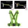 High Visibility Elastic Reflective Vest Belt Fluorescent Green Safety Strap for Night Running