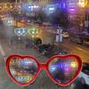 Funny Love Heart/Flower Diffraction Effects Glasses Watch the Lights Change To Firework Love Heart Special Effects Sunglasses