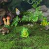 Mini Garden Frog Ornament Resin Micro Landscape Decoration Animal Statue Frog Figurines  Patio