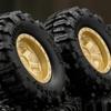 4 Pieces RC Wheel and Tire Assemblies Beadlock Set Long-Lasting
