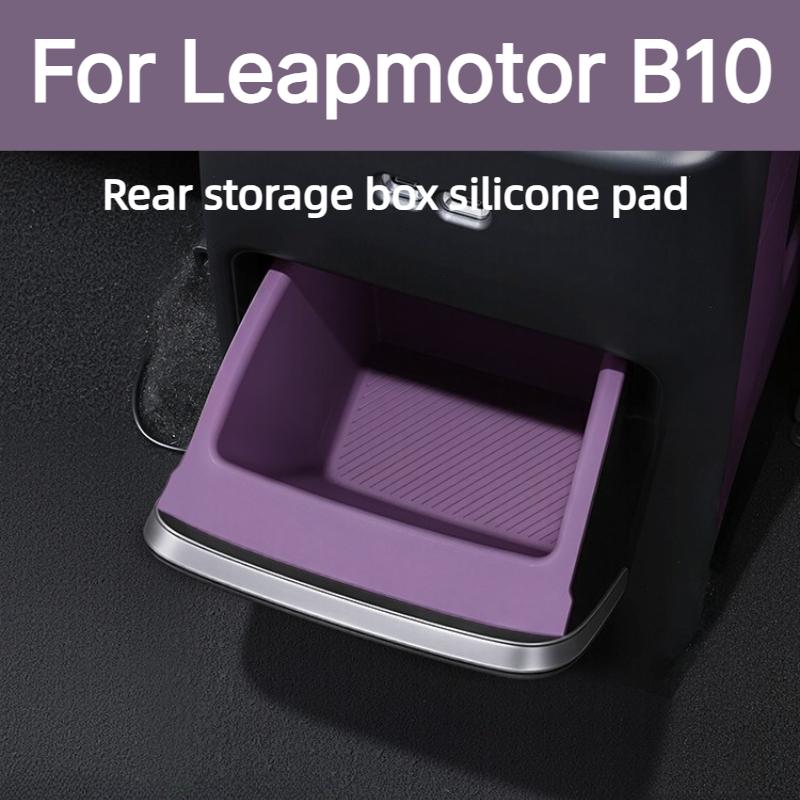 For Leapmotor B10 2025 2026 Rear Air Outlet Tissue Storage Box With Silicone Mat Interior Car Accessories