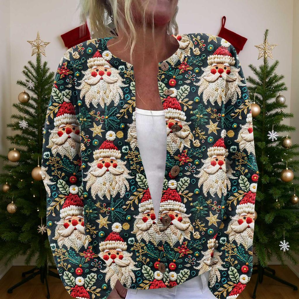 Women'S Christmas Sweater Cute Fun Christmas Sweater Fall And Winter Long Sleeve Knitted Sweater