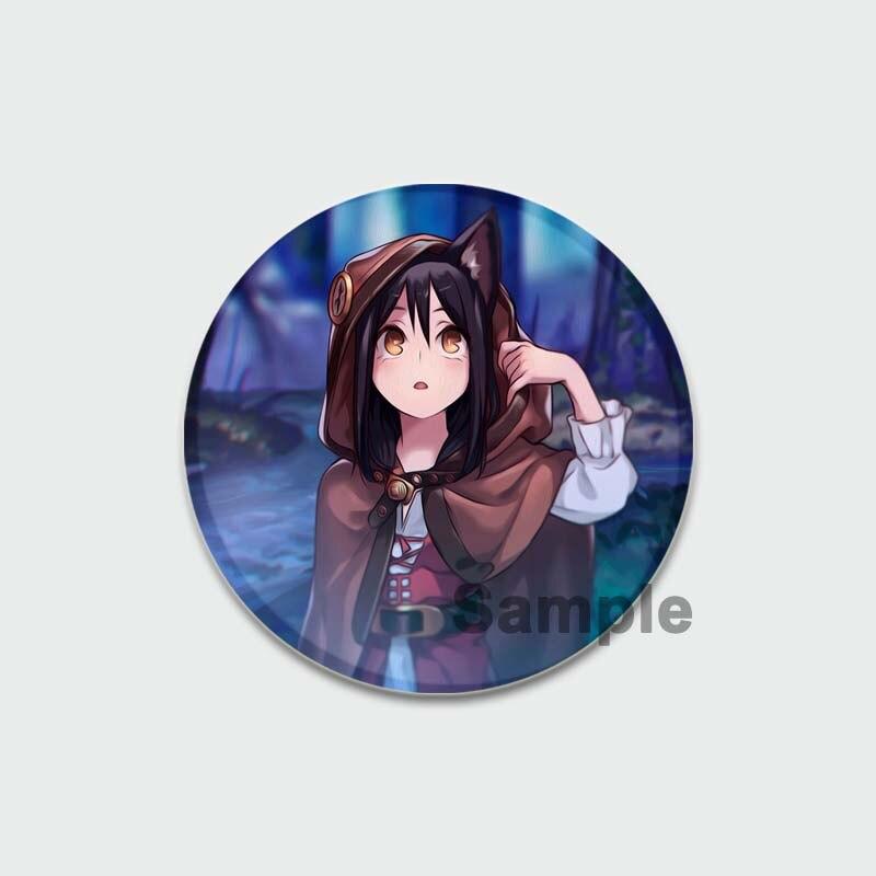 58 мм милая брошь для девочек в стиле аниме 58 мм круглая булавка косплей мультяшные значки для одежды украшение на рюкзак модные ювелирные аксессуары подарки
