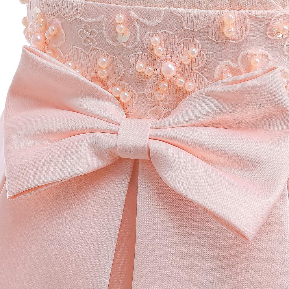 Праздничные платья для девочек 3-10 лет, белое свадебное платье для выпускного вечера с короткими рукавами для детей, детский костюм для торжественных мероприятий, одежда принцессы на день рождения