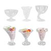 Summer Ice Cream Cup Clear Thick Dessert Bowls for Sundae Fruit Pudding Milkshakes Reusable Snacks Condiments Container for Home Party
