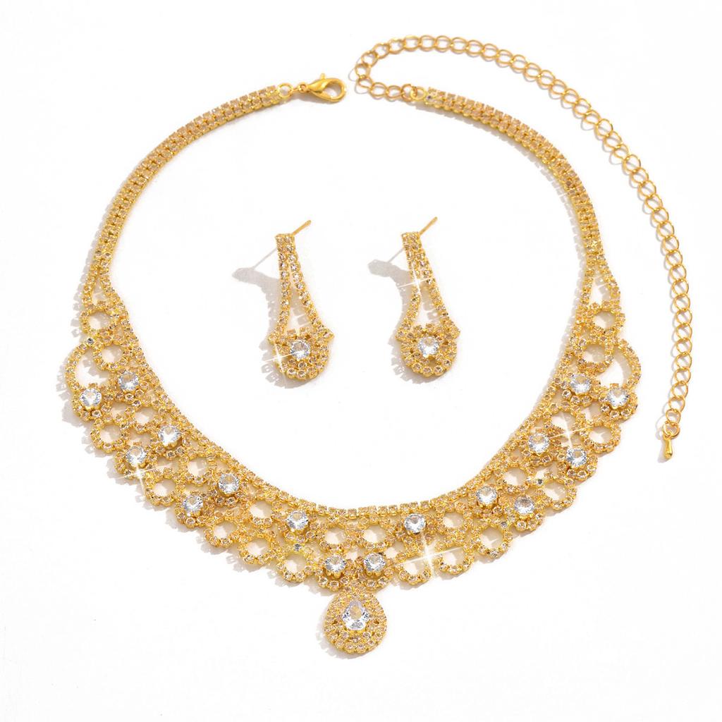 Ожерелье с кисточками в виде капли воды, серьги, набор браслетов, европейские и американские высококачественные универсальные аксессуары к одежде