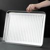 1 Set Stainless Steel Baking Tray with Mesh Rack Heavy Duty Non-stick Heat Resistant Food Grade Rectangle Bakeware Kitchen Supplies