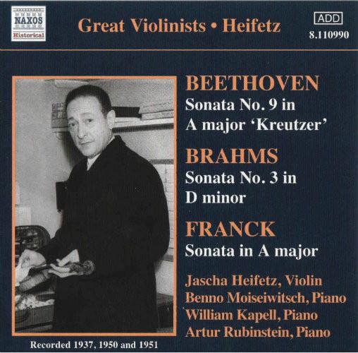 CD ЯША ХЕЙФЕЦ, ЛЮДВИГ ВАН БЕТХОВЕН - Скрипичные сонаты 8110990 Naxos Historica 2005 Европа Классика Б/У